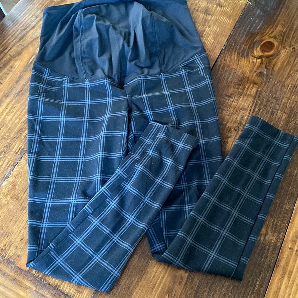 Isabel maternity plaid skinny pants